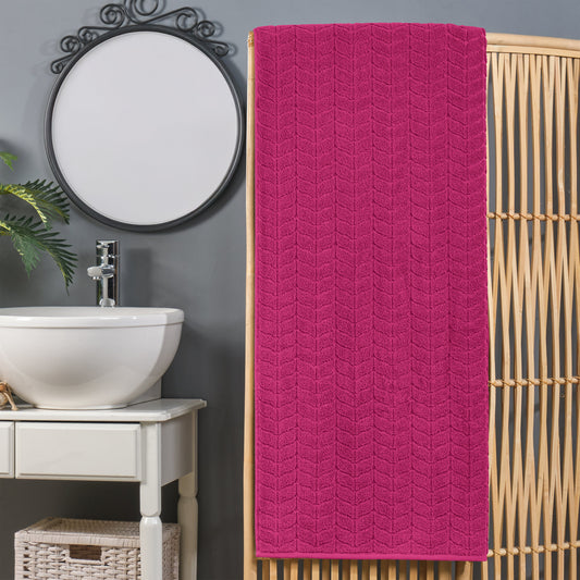 Mocassi 1-Piece Premium Turkish Cotton Braided Oversized Bath Sheet Towel 40 x 80 Inch