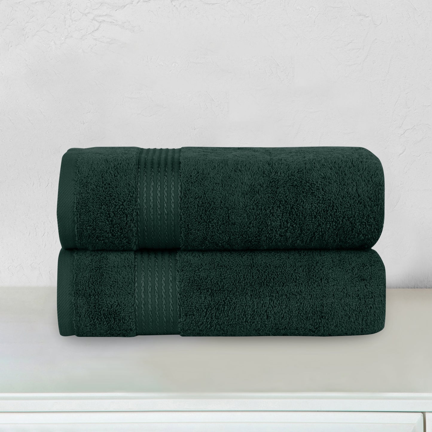 Mocassi 2 Pack Premium Turkish Cotton Bath Towel Set, 27 x 54 inch