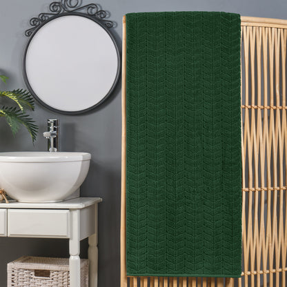 Mocassi 1-Piece Premium Turkish Cotton Braided Oversized Bath Sheet Towel 40 x 80 Inch