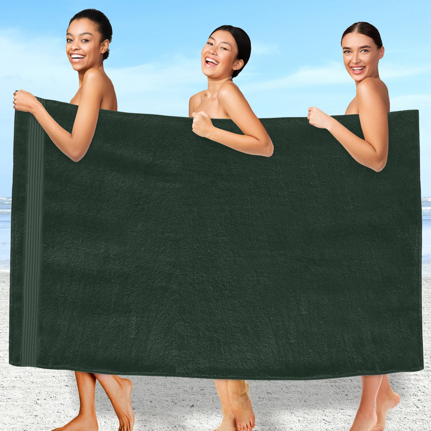Mocassi 1 Piece Premium Turkish Cotton Oversized Bath Sheet Towel 40 x 80 Inch