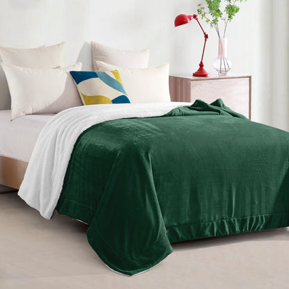 Mocassi Reversible Sherpa Throw 50" x 60" - Sherpa Back Throw Blanket