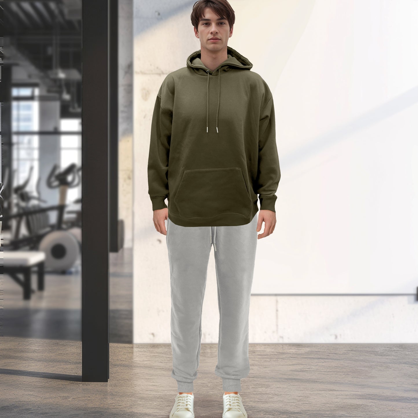 Mocassi Cotton Active Men Tracksuit 2 Piece Set Athletic Jogging Sweatsuits