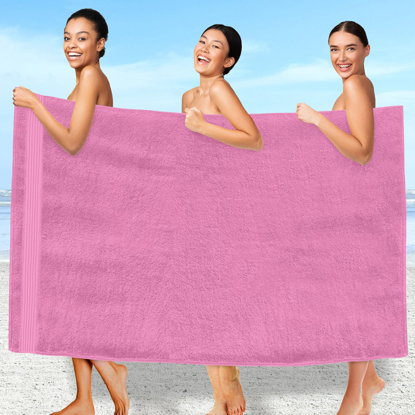 Mocassi 1 Piece Premium Turkish Cotton Oversized Bath Sheet Towel 40 x 80 Inch