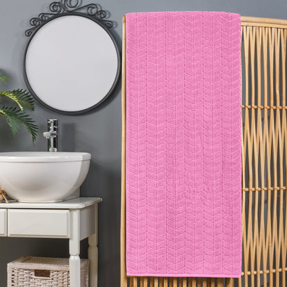 Mocassi 1-Piece Premium Turkish Cotton Braided Oversized Bath Sheet Towel 40 x 80 Inch