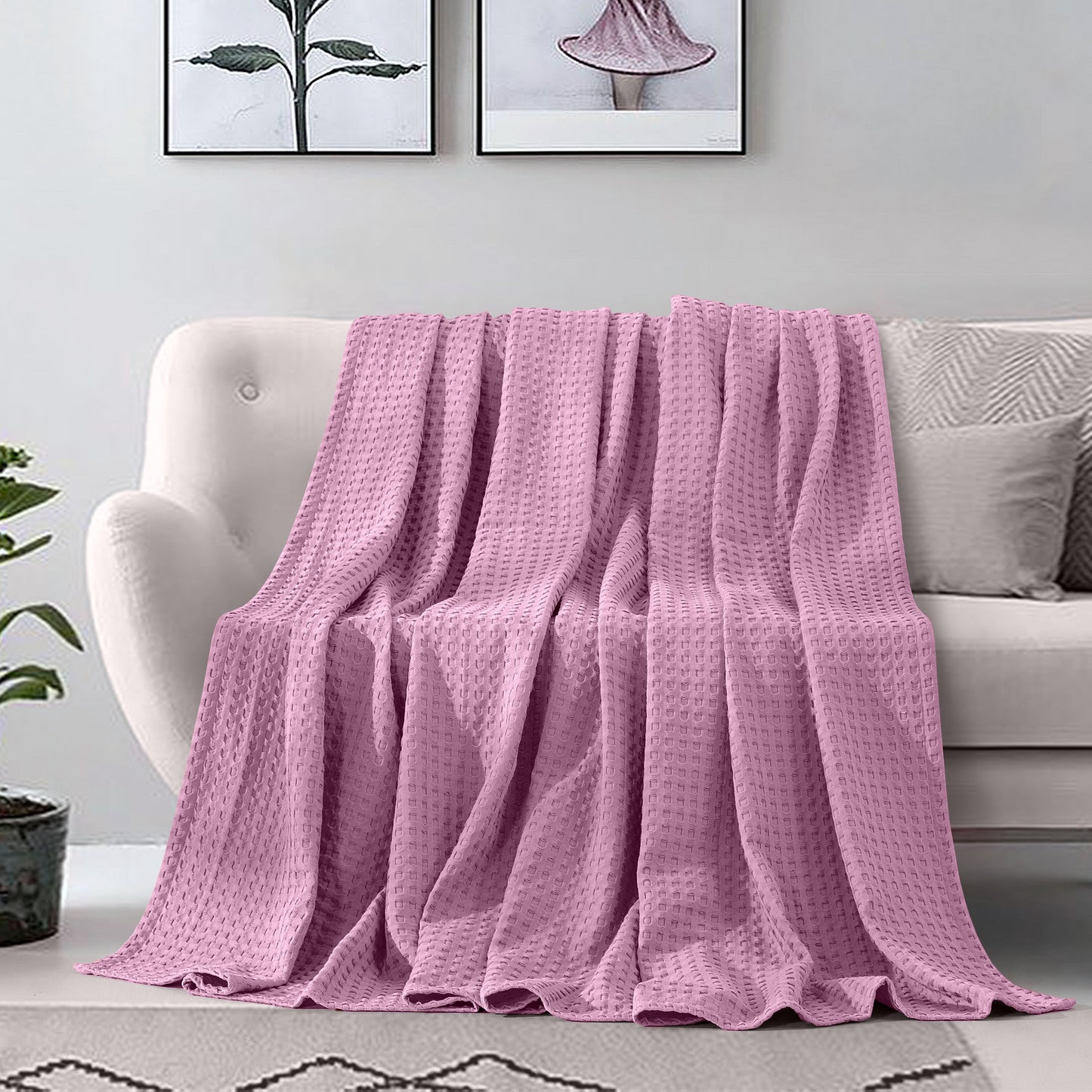 Mocassi Cotton Waffle Blanket