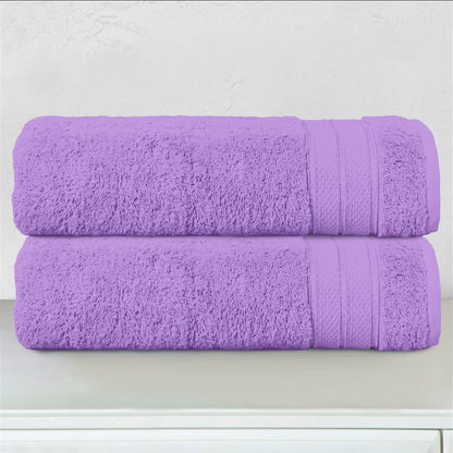 Mocassi 2-Piece Turkish Cotton Three Line Popcorn Bath Towel Set, 27 x 54 inch