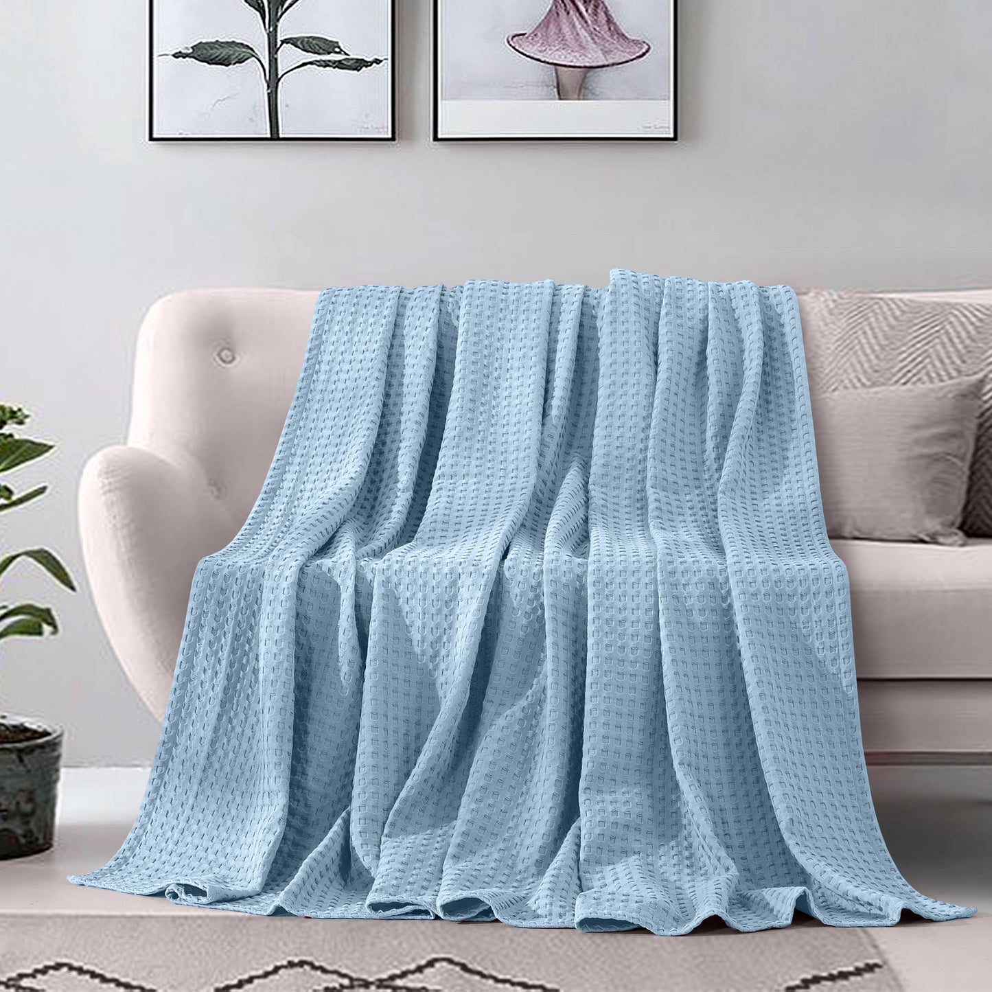 Mocassi Cotton Waffle Blanket