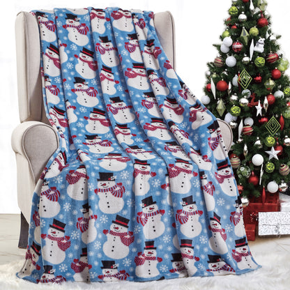 Mocassi Holiday Throw - Velvet Touch Printed Fleece  50 x 60inch.