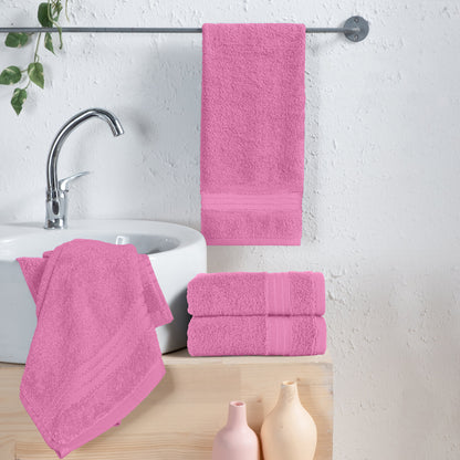 Mocassi 4 Pack Premium Turkish Cotton Hand Towel Set, 16 x 28 inch