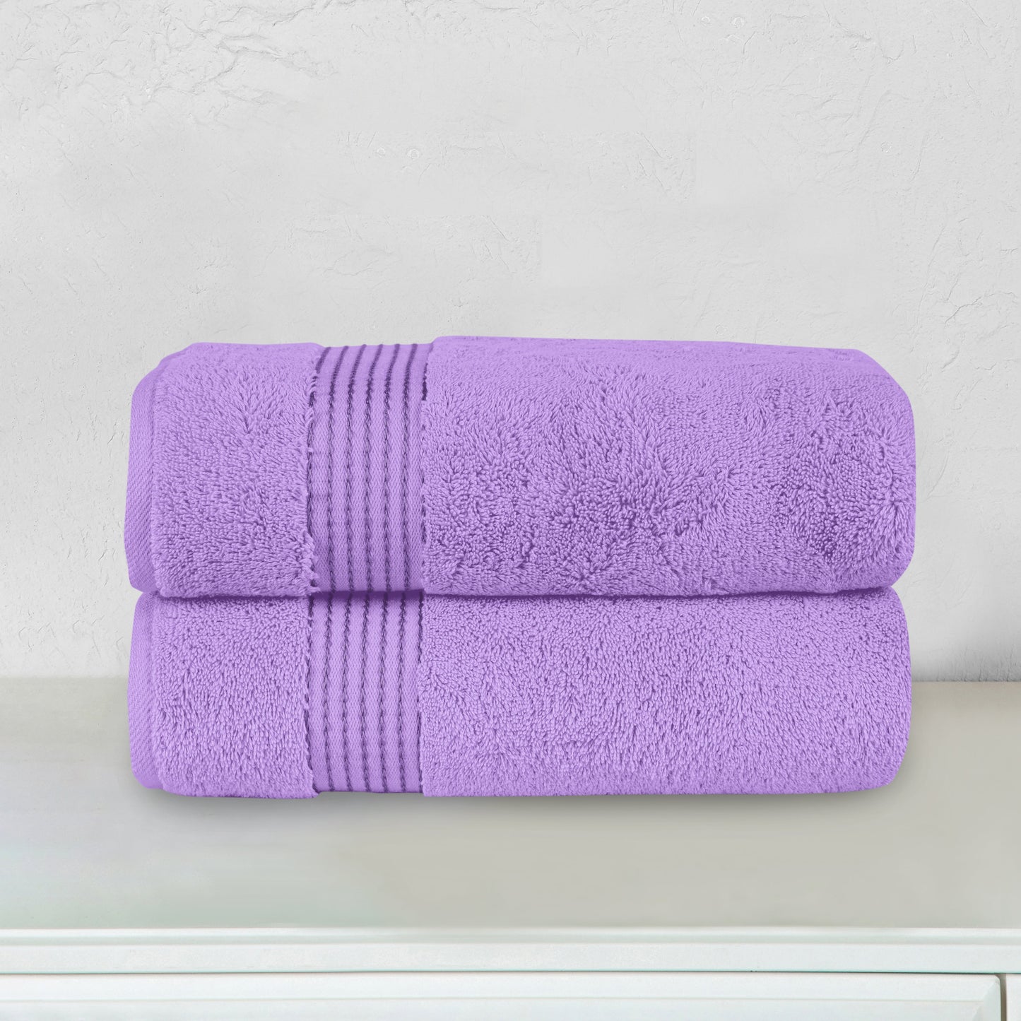 Mocassi 2 Pack Premium Turkish Cotton Bath Towel Set, 27 x 54 inch