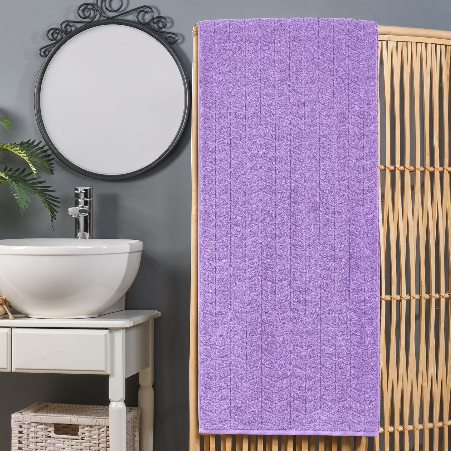 Mocassi 1-Piece Premium Turkish Cotton Braided Oversized Bath Sheet Towel 40 x 80 Inch