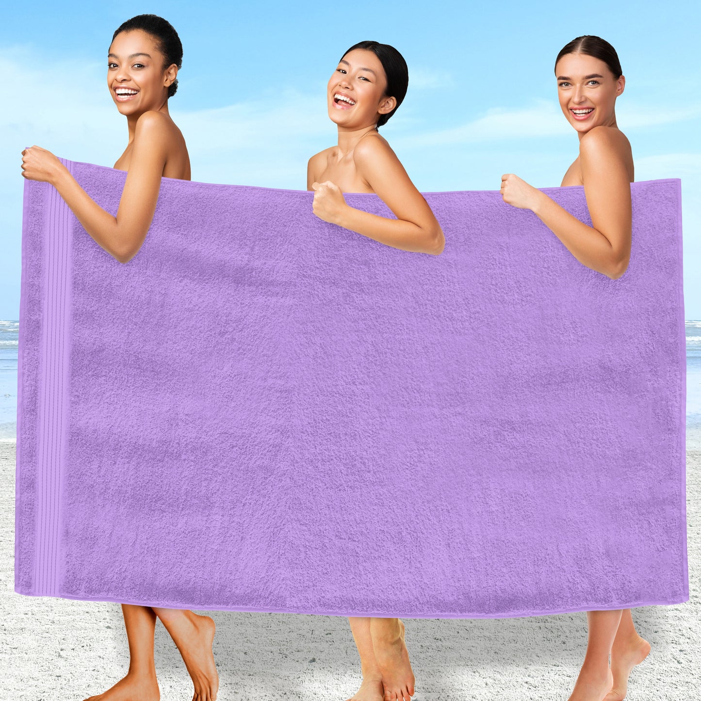 Mocassi 1 Piece Premium Turkish Cotton Oversized Bath Sheet Towel 40 x 80 Inch