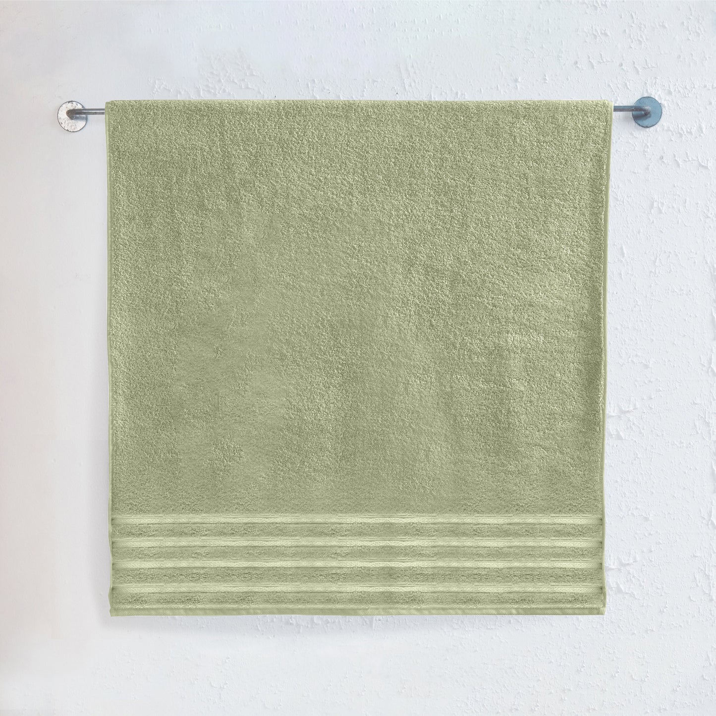 Mocassi 1-Piece Premium Turkish Cotton 4 Lines Stripe Jumbo Towel, 35x 70 inch