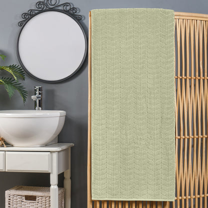 Mocassi 1-Piece Premium Turkish Cotton Braided Oversized Bath Sheet Towel 40 x 80 Inch