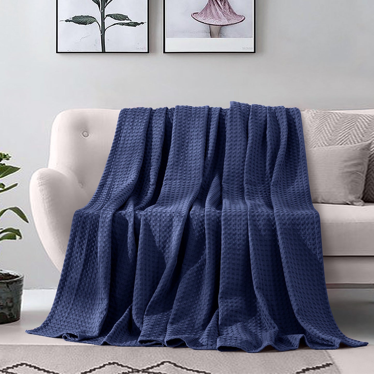Mocassi Cotton Waffle Blanket