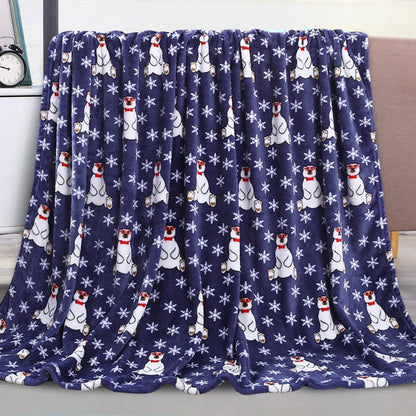 Mocassi Holiday Throw - Velvet Touch Printed Fleece  50 x 60inch.