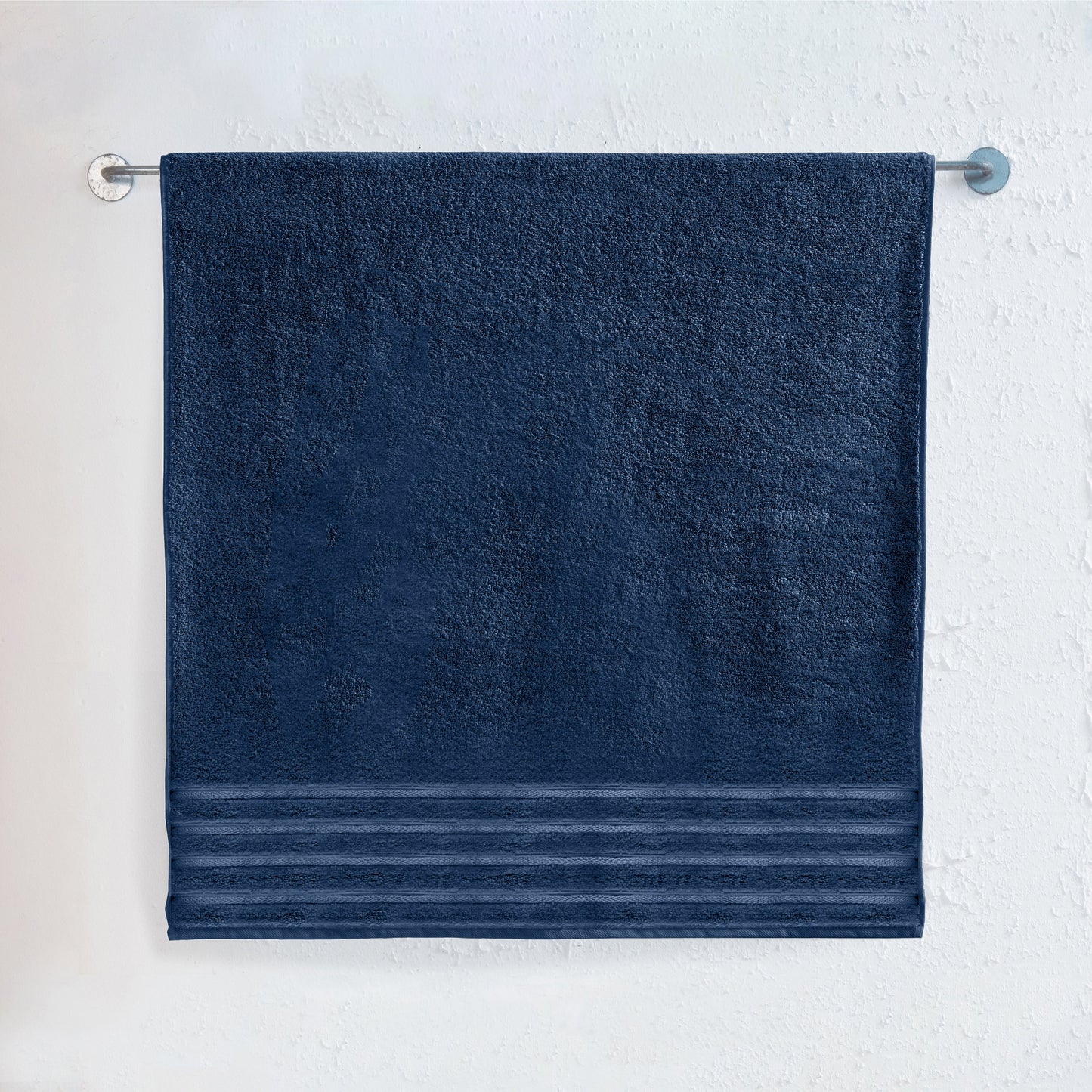 Mocassi 1-Piece Premium Turkish Cotton 4 Lines Stripe Jumbo Towel, 35x 70 inch