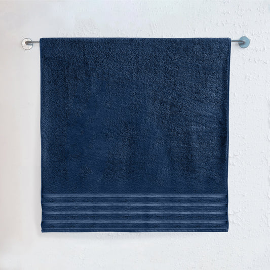 Mocassi 1-Piece Premium Turkish Cotton 4 Lines Stripe Jumbo Towel, 35x 70 inch