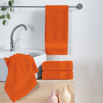Mocassi 4 Pack Premium Turkish Cotton Hand Towel Set, 16 x 28 inch