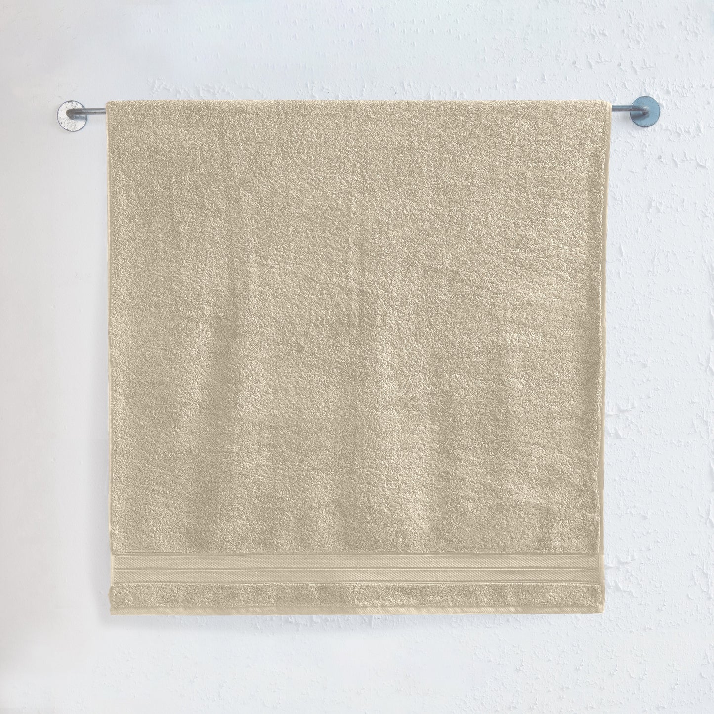 Mocassi 1 Piece Premium Turkish Cotton Three Line Popcorn Jumbo Towel, 35x 70 inch