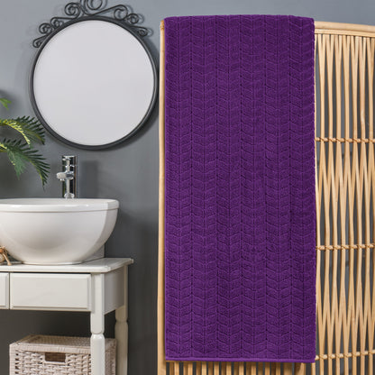 Mocassi 1-Piece Premium Turkish Cotton Braided Oversized Bath Sheet Towel 40 x 80 Inch