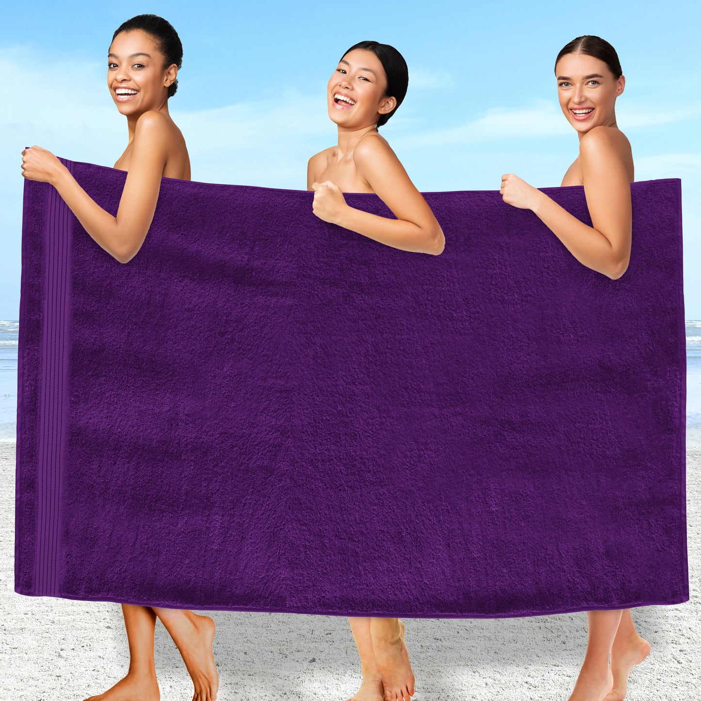 Mocassi 1 Piece Premium Turkish Cotton Oversized Bath Sheet Towel 40 x 80 Inch