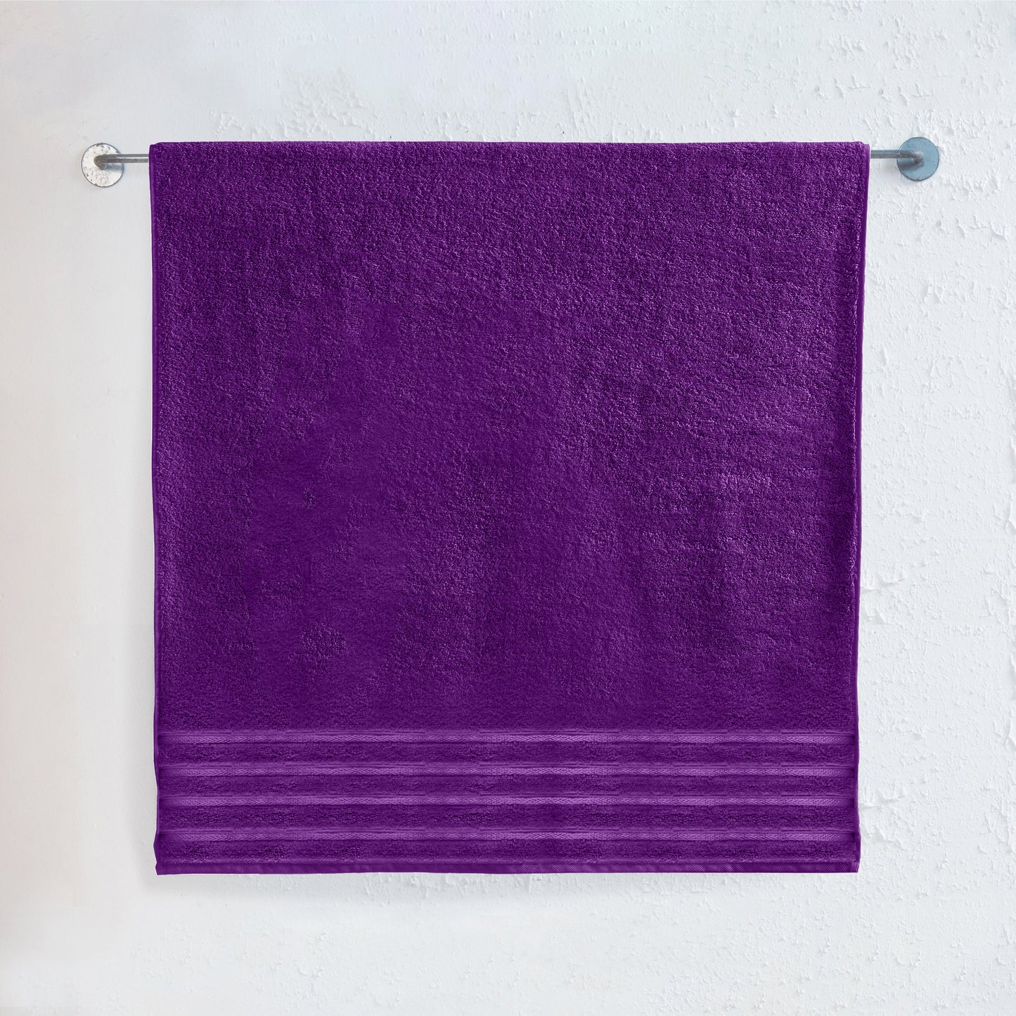 Mocassi 1-Piece Premium Turkish Cotton 4 Lines Stripe Jumbo Towel, 35x 70 inch