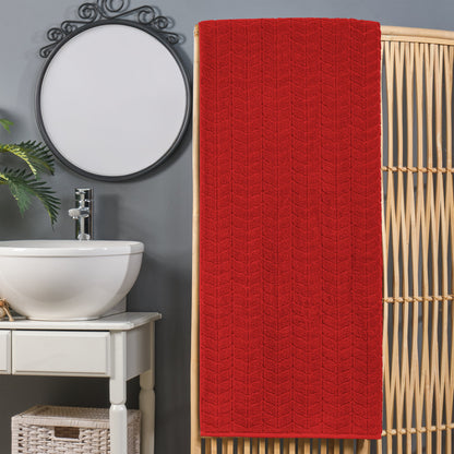 Mocassi 1-Piece Premium Turkish Cotton Braided Oversized Bath Sheet Towel 40 x 80 Inch