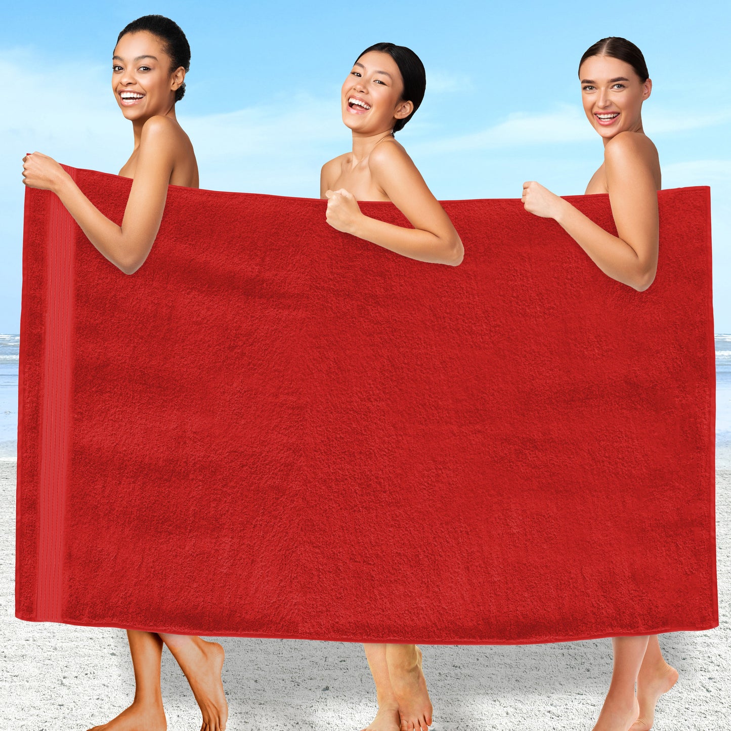 Mocassi 1 Piece Premium Turkish Cotton Oversized Bath Sheet Towel 40 x 80 Inch
