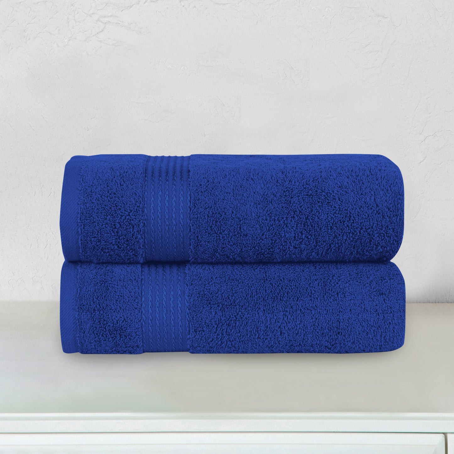 Mocassi 2 Pack Premium Turkish Cotton Bath Towel Set, 27 x 54 inch