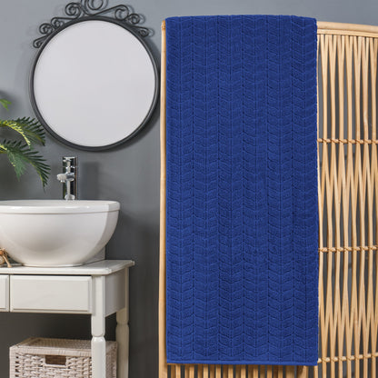 Mocassi 1-Piece Premium Turkish Cotton Braided Oversized Bath Sheet Towel 40 x 80 Inch