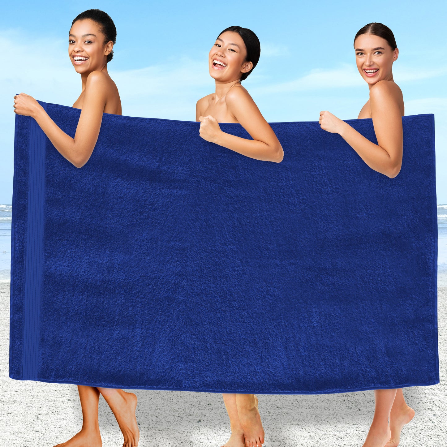 Mocassi 1 Piece Premium Turkish Cotton Oversized Bath Sheet Towel 40 x 80 Inch