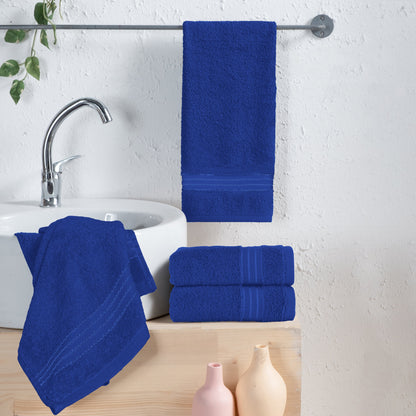 Mocassi 4 Pack Premium Turkish Cotton Hand Towel Set, 16 x 28 inch