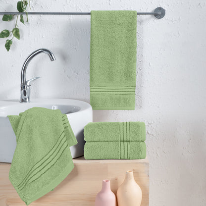 Mocassi 4 Pack Premium Turkish Cotton Hand Towel Set, 16 x 28 inch