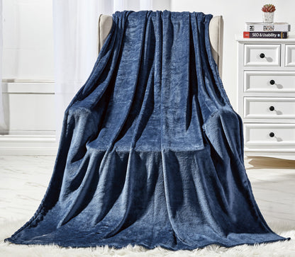 Mocassi Plush All Season Lightweight Throw Blanket - 50 x 60 inches