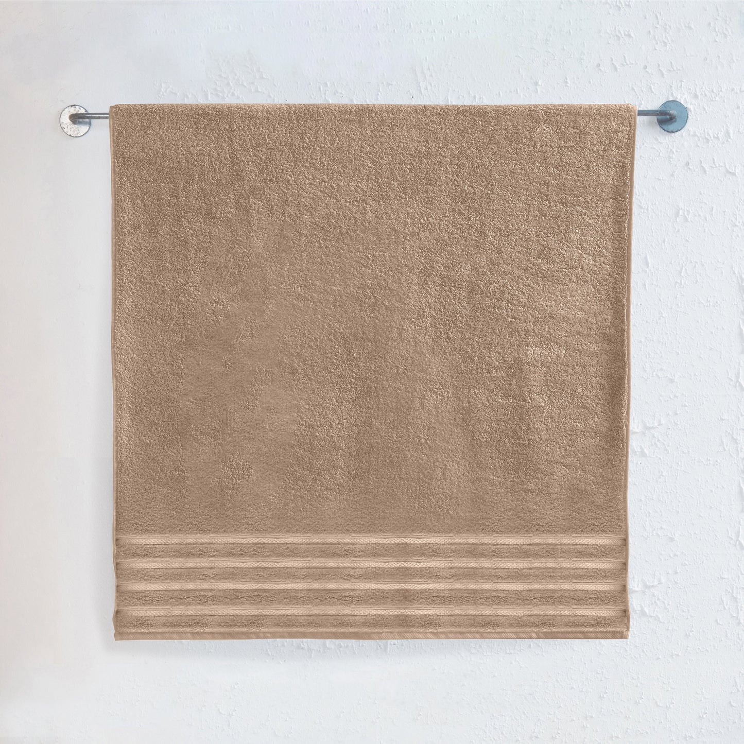 Mocassi 1-Piece Premium Turkish Cotton 4 Lines Stripe Jumbo Towel, 35x 70 inch