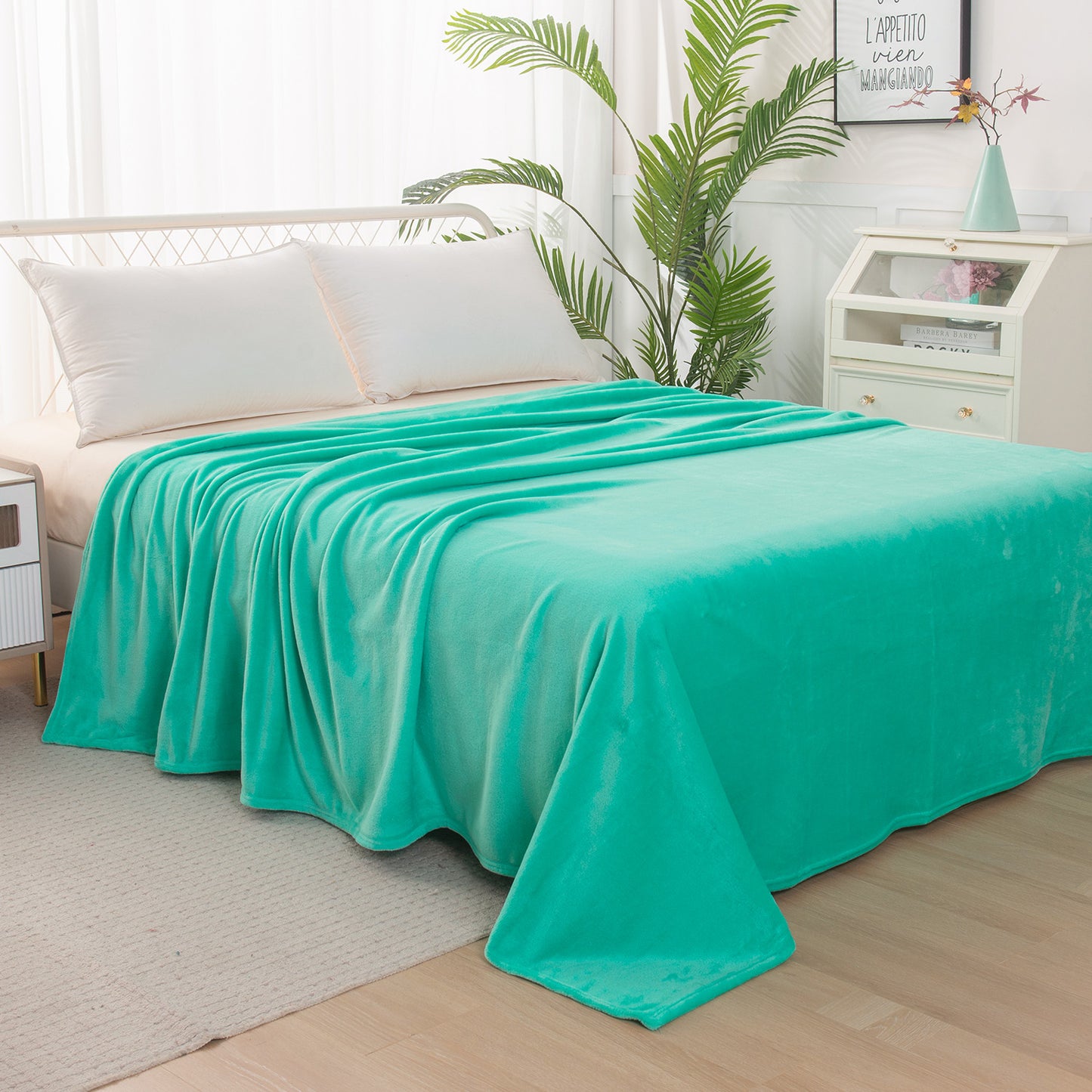 Mocassi Blanket Solid, Ultra Super Soft Fleece Plush