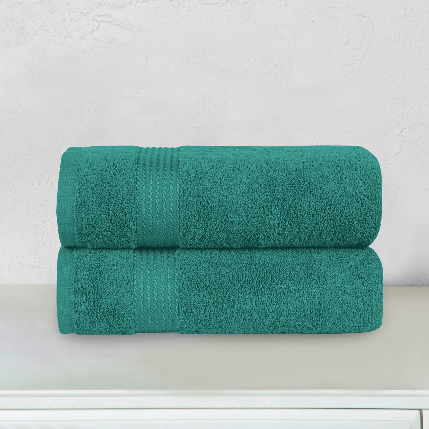 Mocassi 2 Pack Premium Turkish Cotton Bath Towel Set, 27 x 54 inch