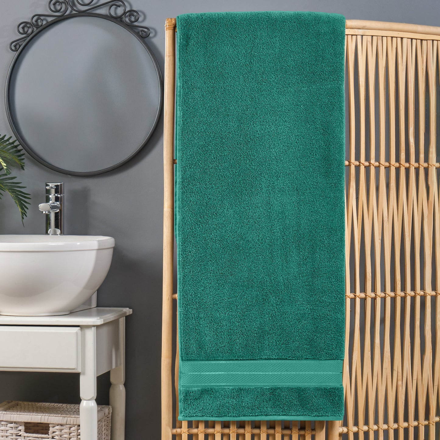 Mocassi 1-Piece Premium Turkish Cotton Three Line Popcorn Oversized Bath Sheet Towel 40 x 80 Inch