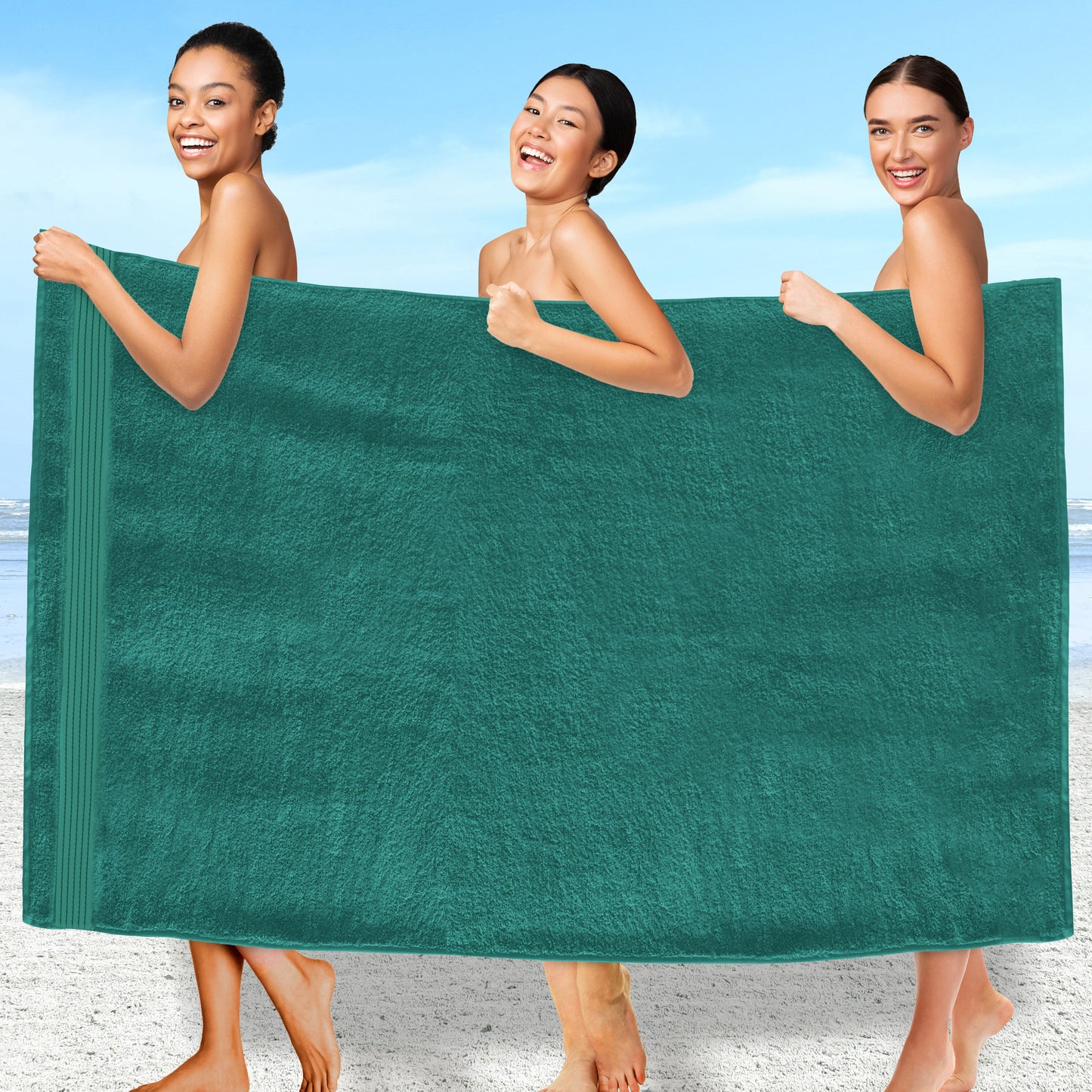Mocassi 1 Piece Premium Turkish Cotton Oversized Bath Sheet Towel 40 x 80 Inch