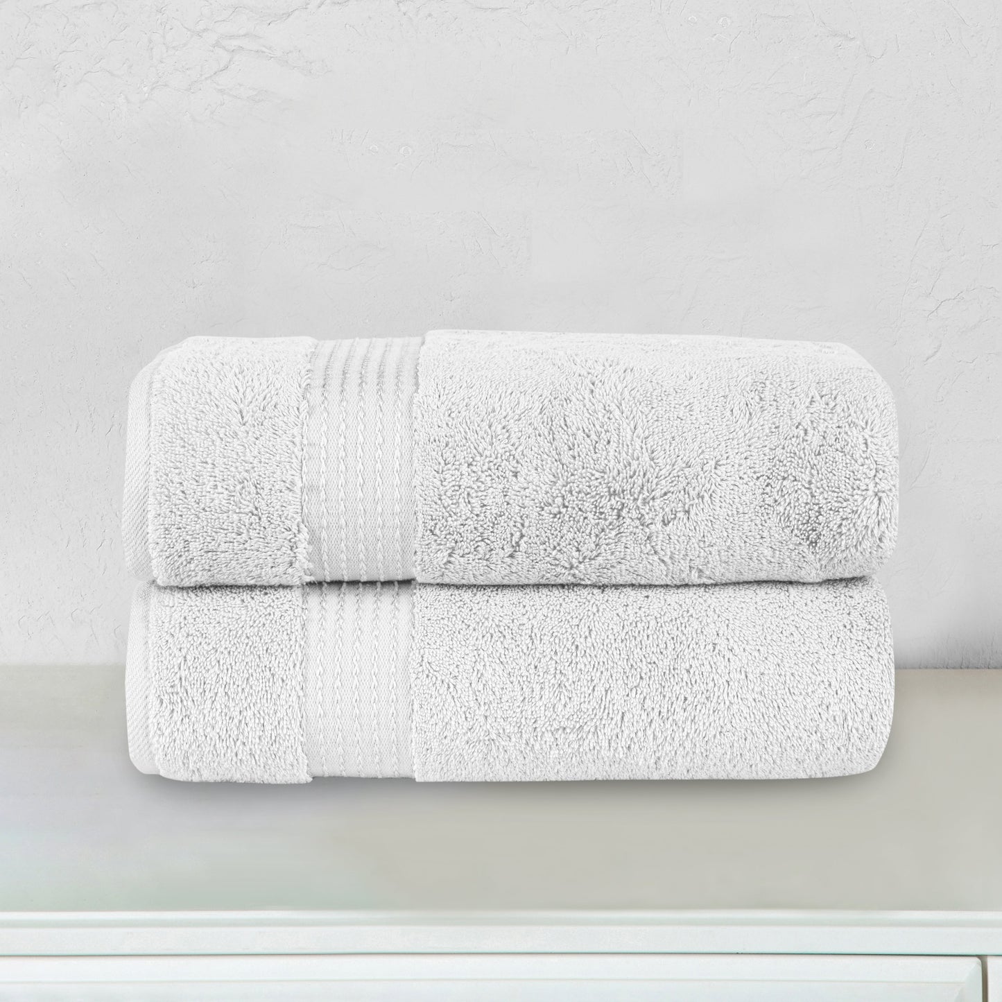 Mocassi 2 Pack Premium Turkish Cotton Bath Towel Set, 27 x 54 inch