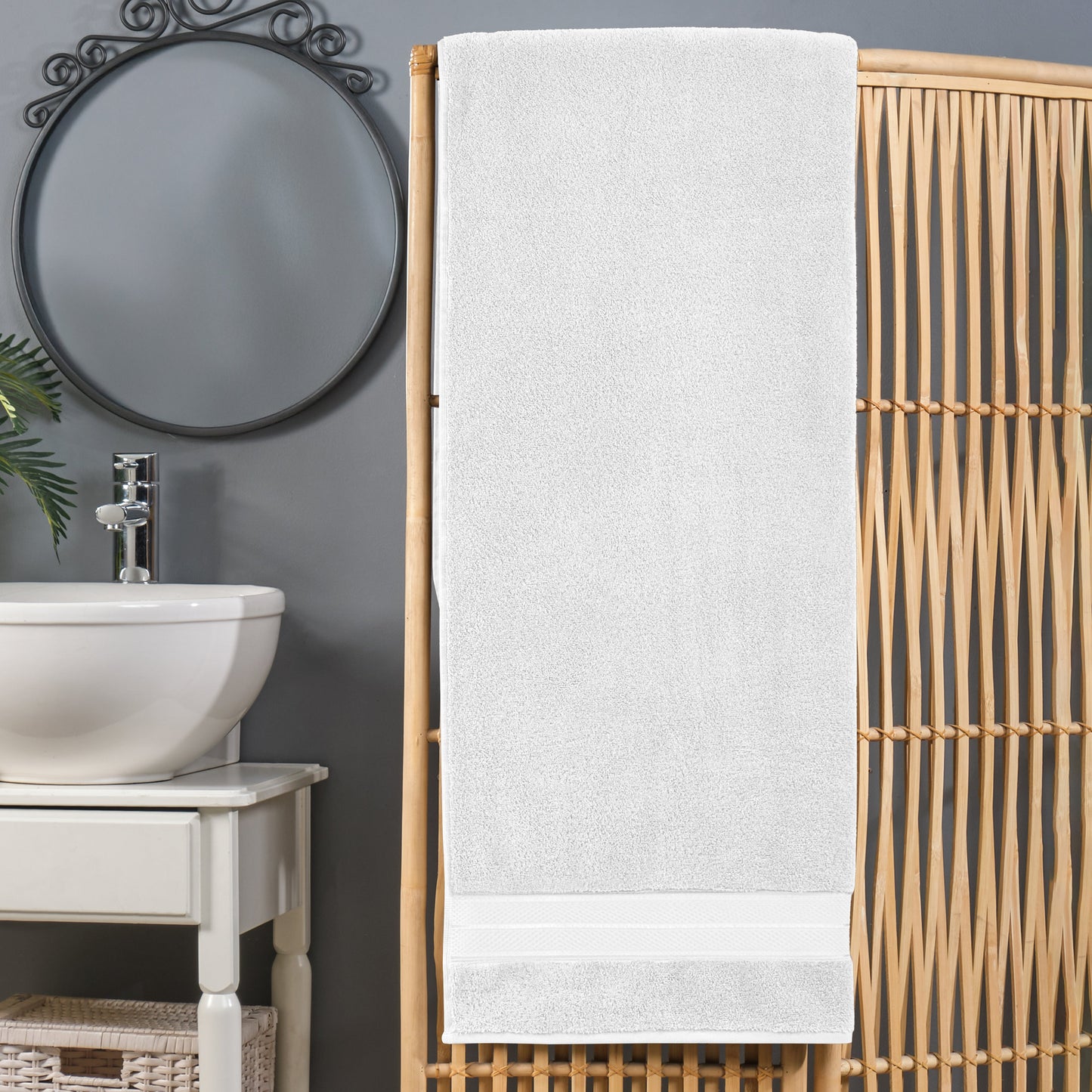 Mocassi 1-Piece Premium Turkish Cotton Three Line Popcorn Oversized Bath Sheet Towel 40 x 80 Inch