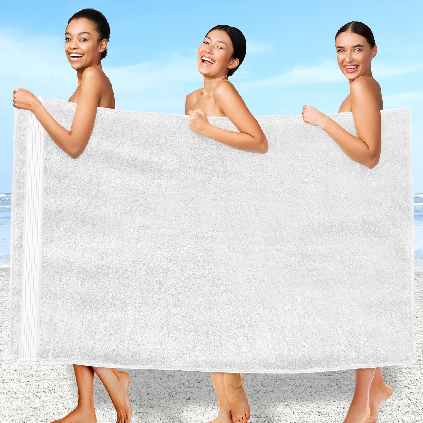Mocassi 1 Piece Premium Turkish Cotton Oversized Bath Sheet Towel 40 x 80 Inch