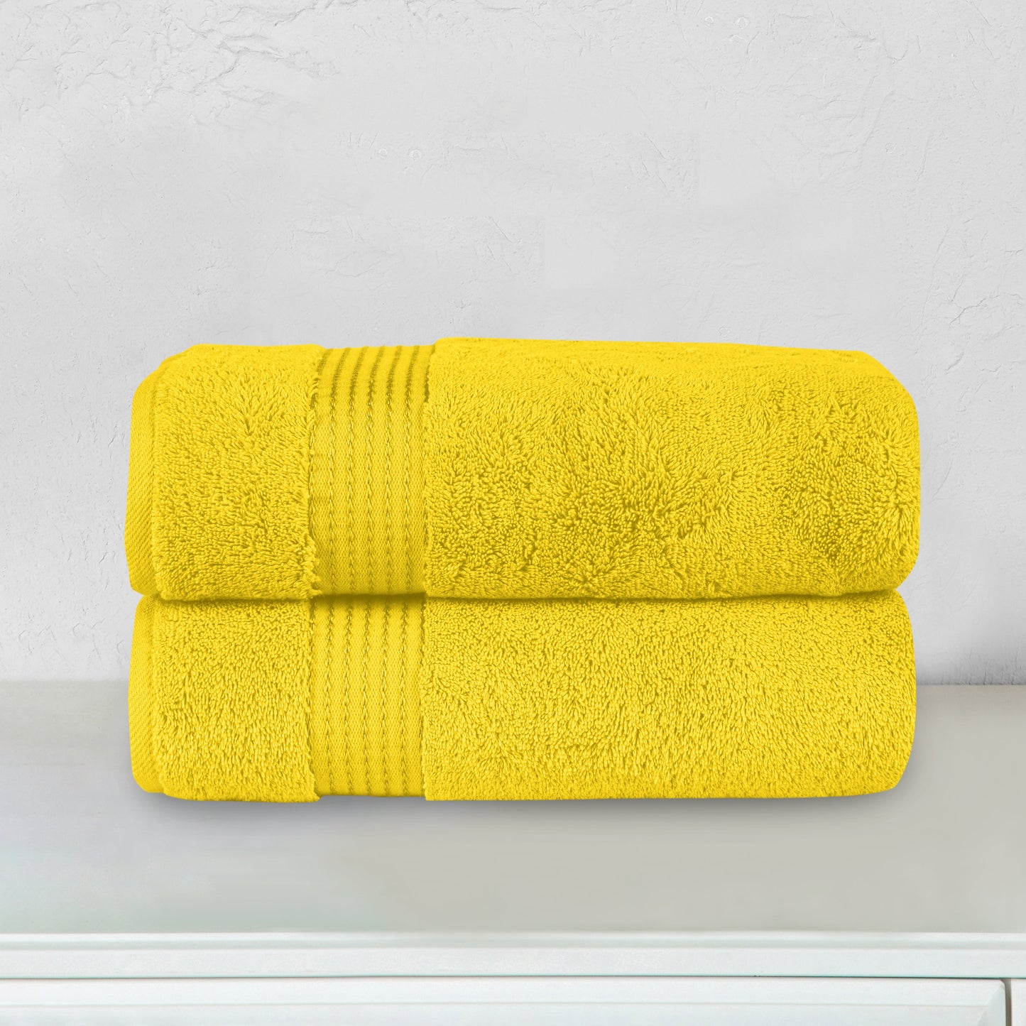 Mocassi 2 Pack Premium Turkish Cotton Bath Towel Set, 27 x 54 inch