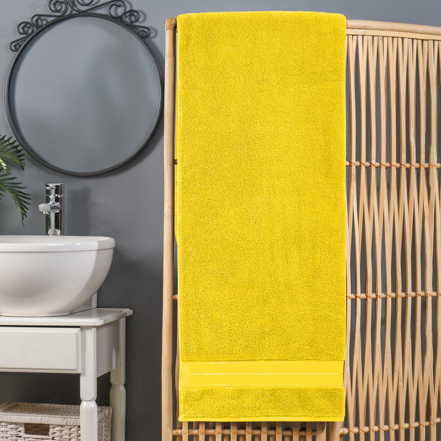 Mocassi 1-Piece Premium Turkish Cotton Three Line Popcorn Oversized Bath Sheet Towel 40 x 80 Inch