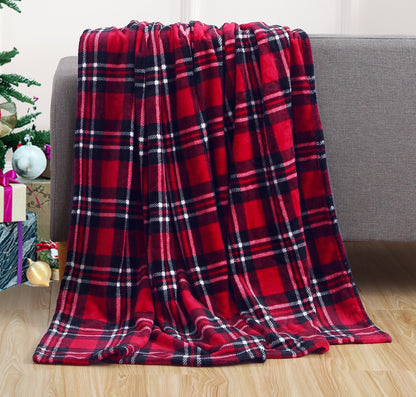 Mocassi Holiday Throw - Velvet Touch Printed Fleece  50 x 60inch.