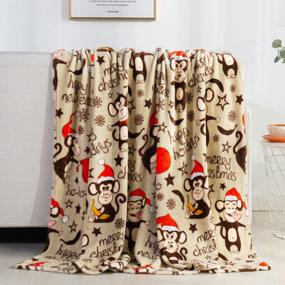 Mocassi Holiday Throw - Velvet Touch Printed Fleece  50 x 60inch.