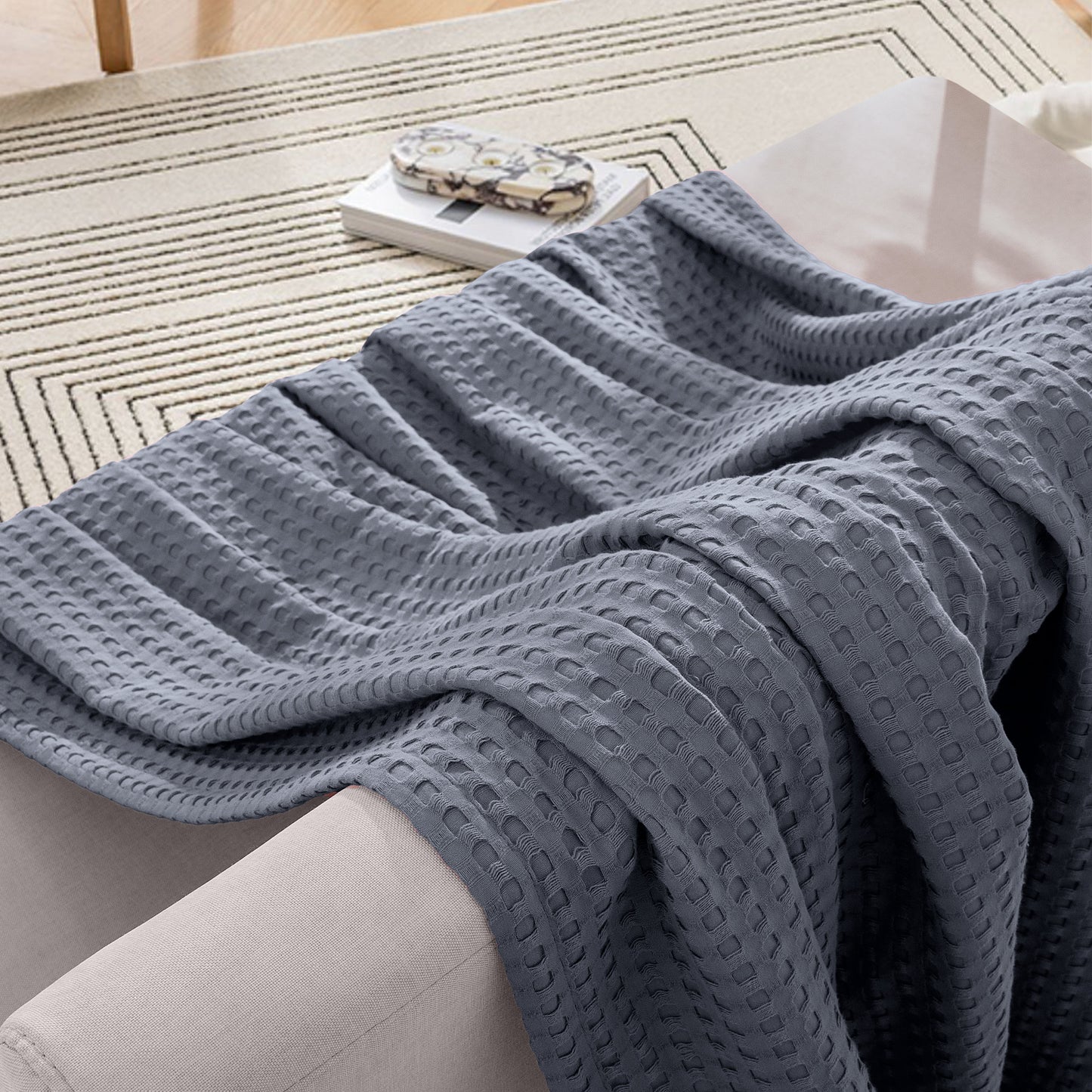 Mocassi Cotton Waffle Blanket