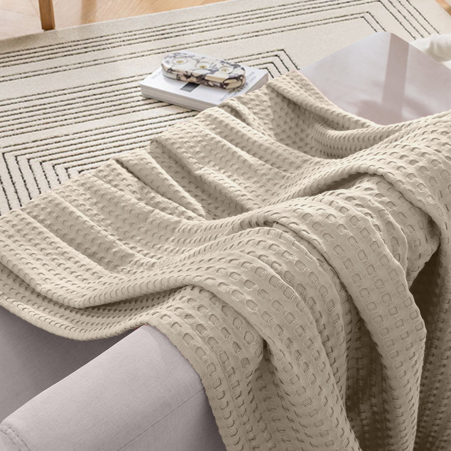 Mocassi Cotton Waffle Blanket