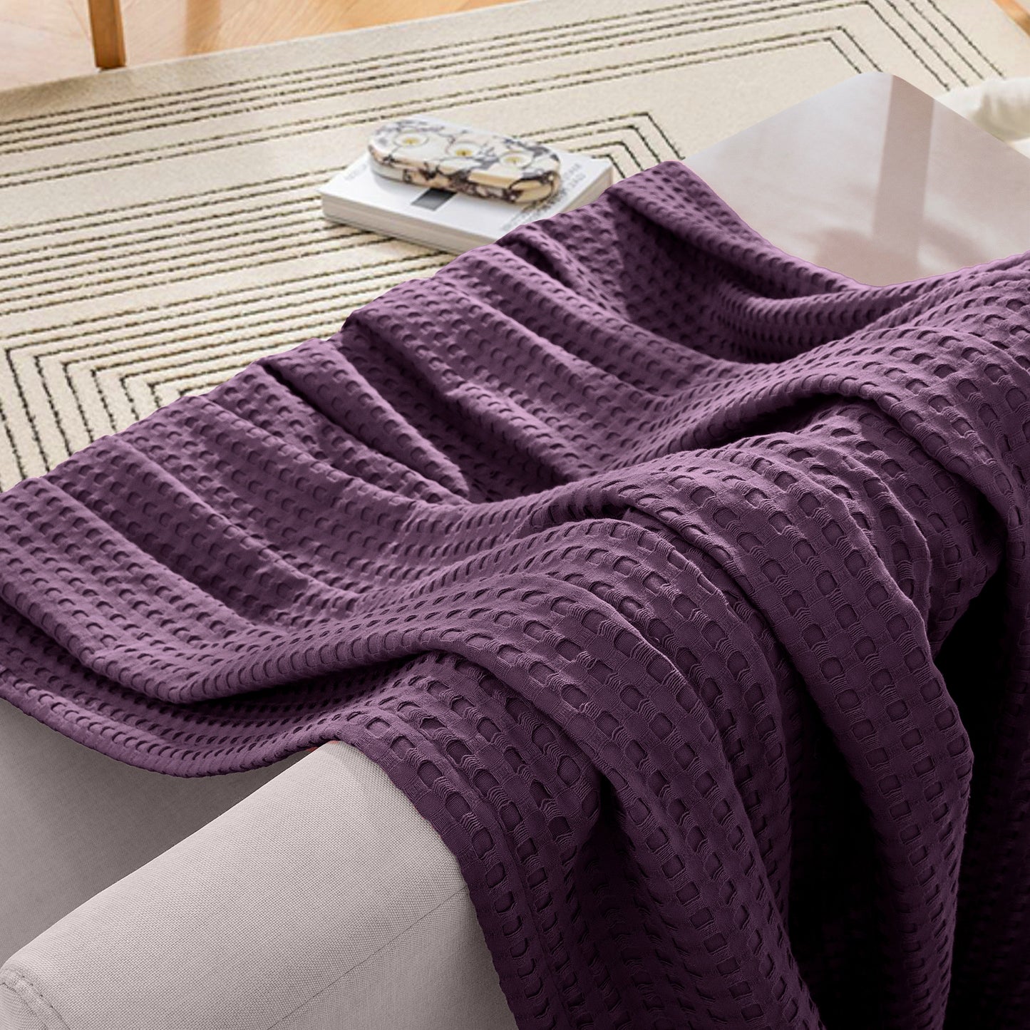 Mocassi Cotton Waffle Blanket